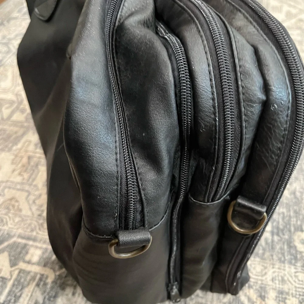 Black Leather Men's Bag